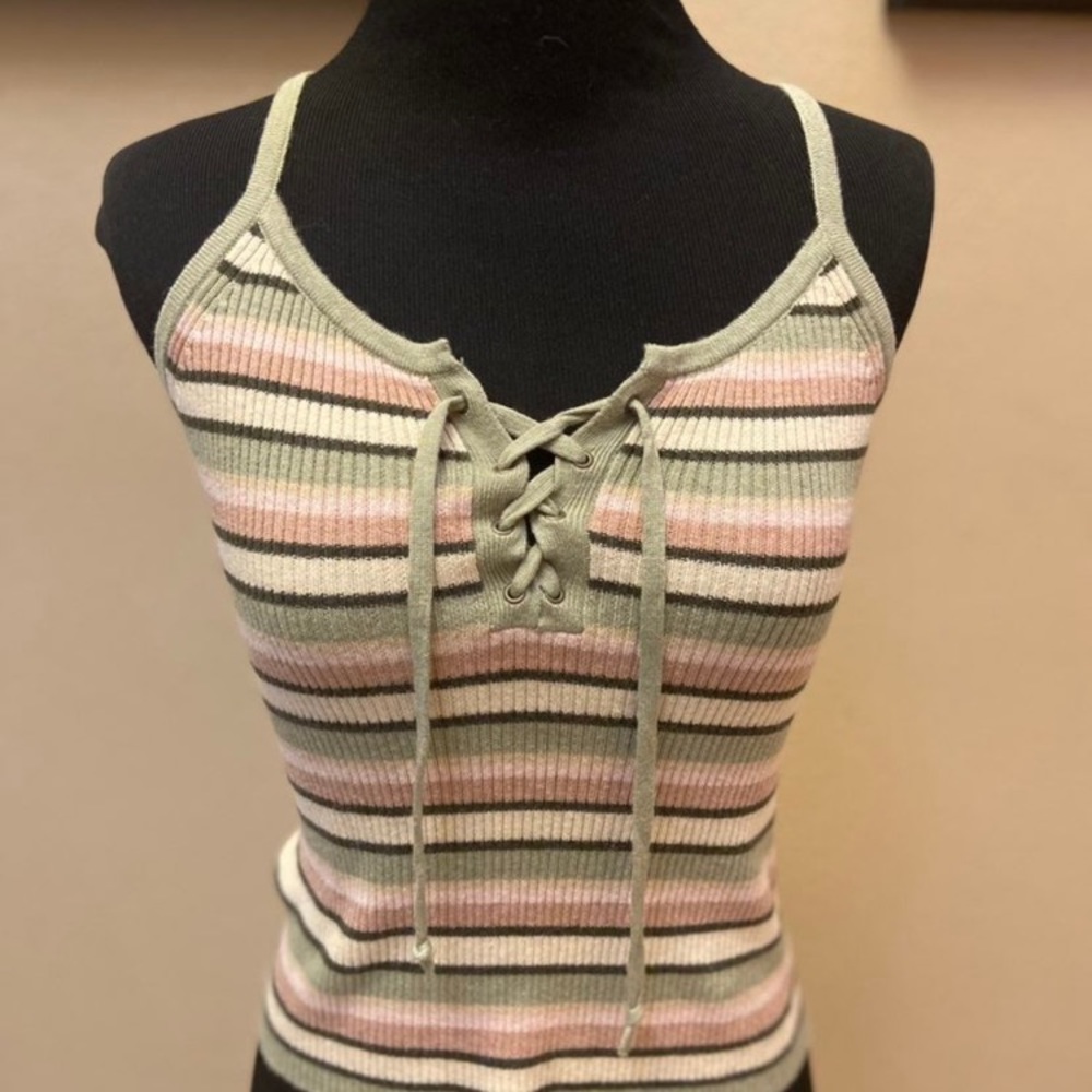 American Eagle Lace Up Tank